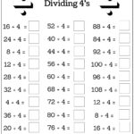24 Printable Multiplication And Division Worksheets (1 12), Fill In Relating Multiplication And Division Worksheets