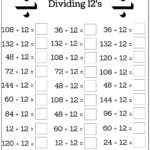 24 Printable Multiplication And Division Worksheets (1 12), Fill Pertaining To Math Drills Multiplication Facts 144