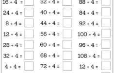 24 Printable Multiplication And Division Worksheets (1-12), Fill throughout Mixed Multiplication And Division Worksheets Grade 3