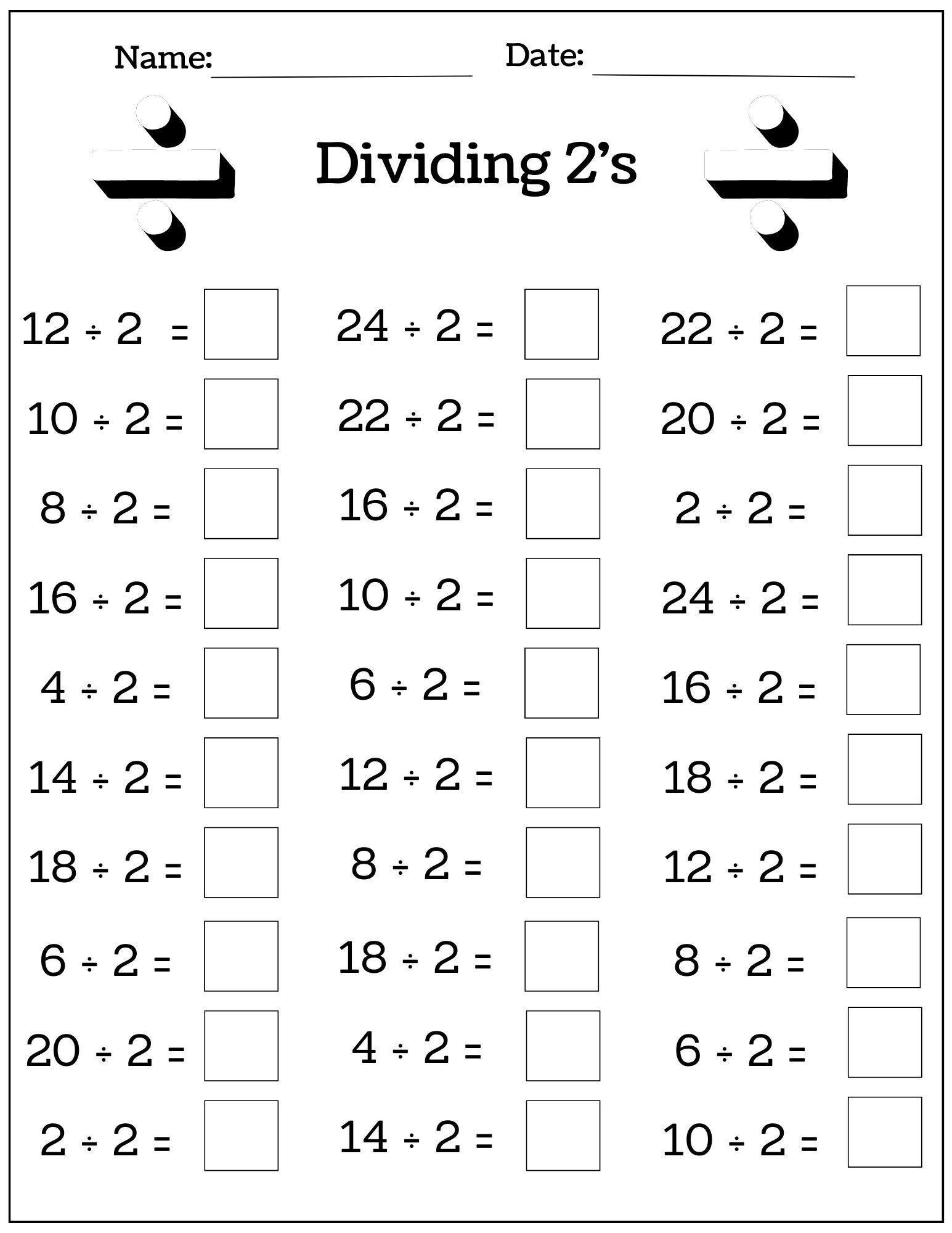 24 Printable Multiplication And Division Worksheets (1-12), Fill with Multiplication and Division Tables Worksheets