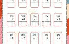 3-Digit1-Digit Multiplication Maths Worksheet For Class 3 with regard to Class 3Rd Multiplication Worksheet