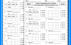 3 Digit2 Digit Area Model Multiplication Worksheets - Expertuition for 3 Digit by 2 Digit Multiplication Worksheets with Answers