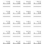 3 Digit2 Digit Multiplication Worksheets: 100 Pages (Pdf Regarding 2 By 3 Digit Multiplication Worksheets