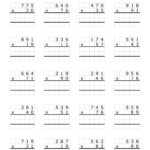 3 Digit2 Digit Multiplication Worksheets: 100 Pages (Pdf With Regard To Multiplication Worksheets Three Digit By Two Digit