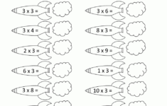 3 Times Table in Multiplication 3'S Worksheet