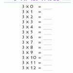 3 Times Table With Multiplication 3&#039;s Worksheet
