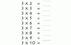 3 Times Table with Multiplication 3&amp;#039;s Worksheet