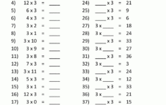 3 Times Table Worksheet Collection with regard to Free Printable Multiplication Table Worksheet