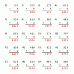 3 X 1 Digit Multiplication Sheet 2 Answers Throughout Multiplication Worksheets And Answers