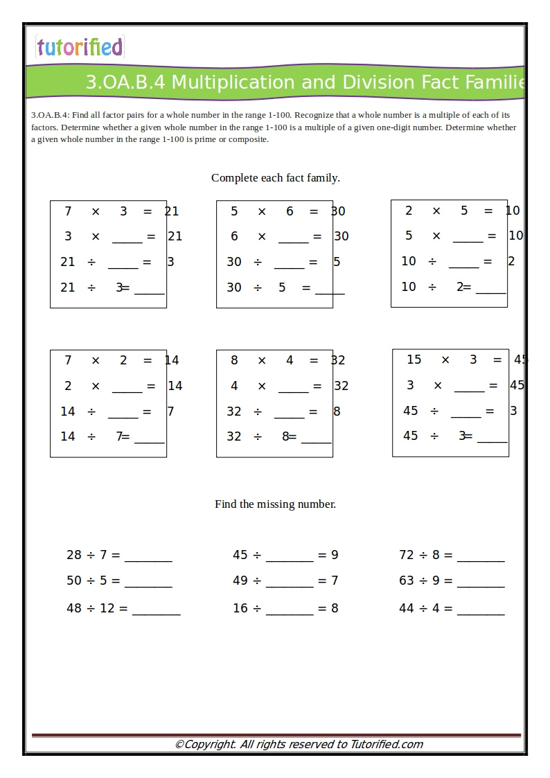 3Rd Grade Common Core Math Worksheets regarding Multiplication Common Core Worksheets