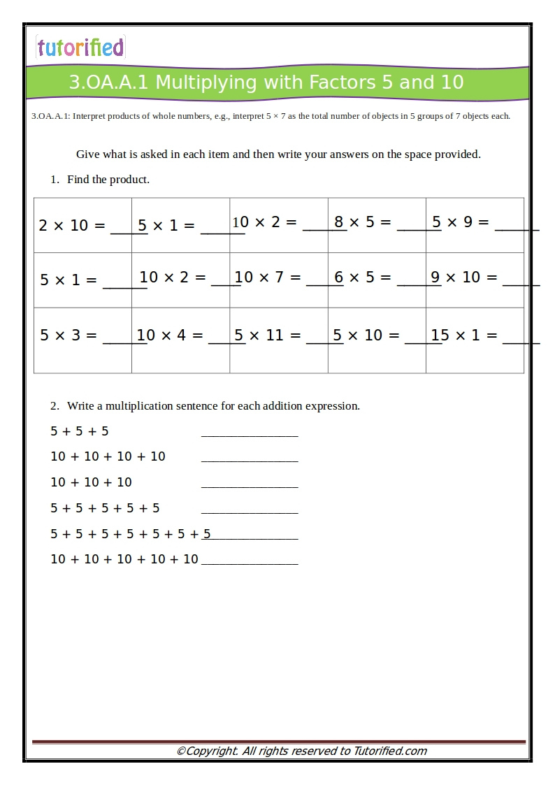3Rd Grade Common Core Math Worksheets throughout Multiplication Grouping Worksheets Grade 3