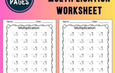 3Rd Grade Math Multiplication Worksheet Chart Multiplication Table pertaining to 3Rd Grade Math Multiplication Worksheets