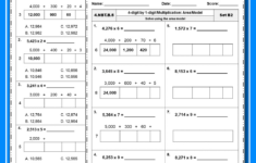 4 Digit1 Digit Area Model Multiplication Worksheets - Expertuition with Multiplication With Area Model Worksheets