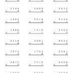 4 Digit1 Digit Multiplication For Daily Practice. Multiply In In 4 Digit X 1 Digit Multiplication Worksheet