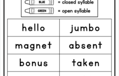 4 Engaging Activities For Teaching Multisyllabic Words - Learning within Multiple Syllable Words Worksheets