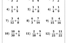 4 Printable Mixed Fraction Arithmetic Math Worksheet! Addition for Addition Subtraction Multiplication and Division of Fractions Worksheets