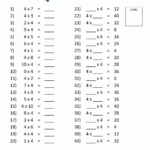 4 Times Table Worksheet Page In Multiplication Times 4 Worksheets