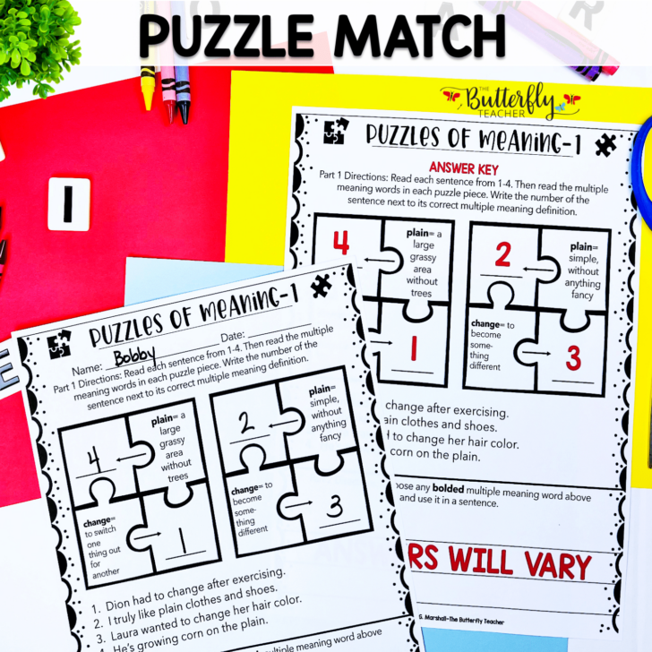 Multiple Meaning Words Worksheets Multiple Meaning Words Worksheets