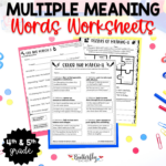 4Th & 5Th Grade Multiple Meaning Words Fun Worksheets With Multiple Meaning Words Worksheets Grade 5