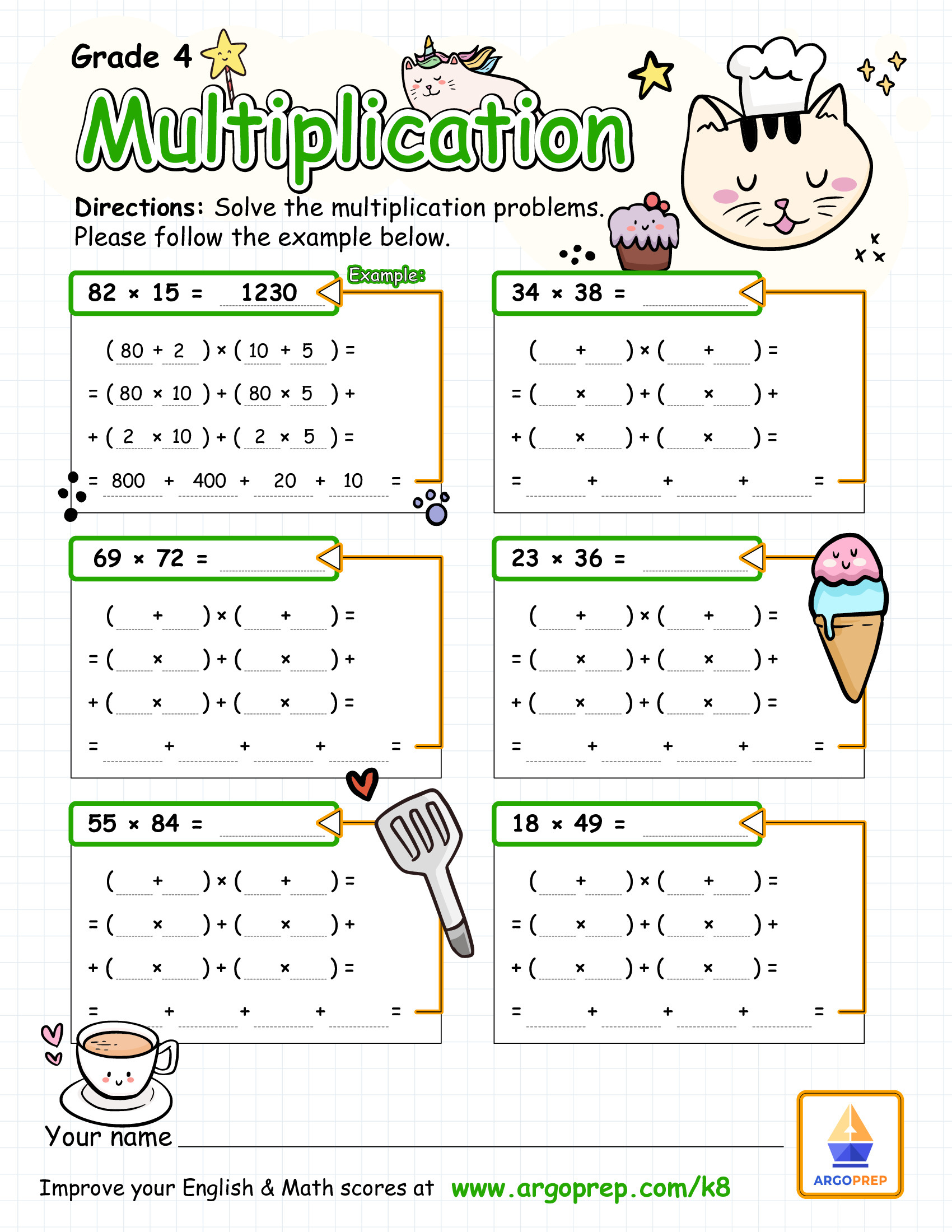 4Th Grade Common Core Multi-Digit Multiplication Worksheets For pertaining to Multiplication Common Core Worksheets