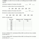 4Th Grade Math Practice Multiples, Factors And Inequalities Within Factors And Multiples Worksheet Grade 4