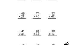 4Th Grade Multiplication Worksheets - Best Coloring Pages For Kids for Multiplication Worksheet 4th Grade
