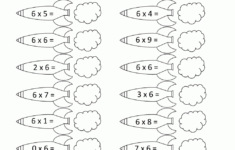 6 Times Table for 6 Multiplication Table Worksheet