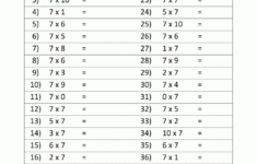 7 Times Table regarding 7 Multiplication Table Worksheet