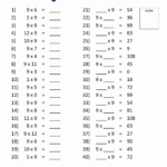 9 Times Table Worksheets In 9 Multiplication Table Worksheet
