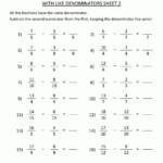 Add And Subtract Fractions Worksheet With Answers | Free Within Multiplication Fractions Worksheets With Answers