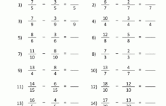 Add And Subtract Fractions Worksheet With Answers | Free within Multiplication Fractions Worksheets With Answers