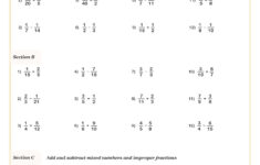 Adding And Subtracting Fractions Worksheet | Printable Maths with Addition Subtraction Multiplication Division Of Fractions Worksheets