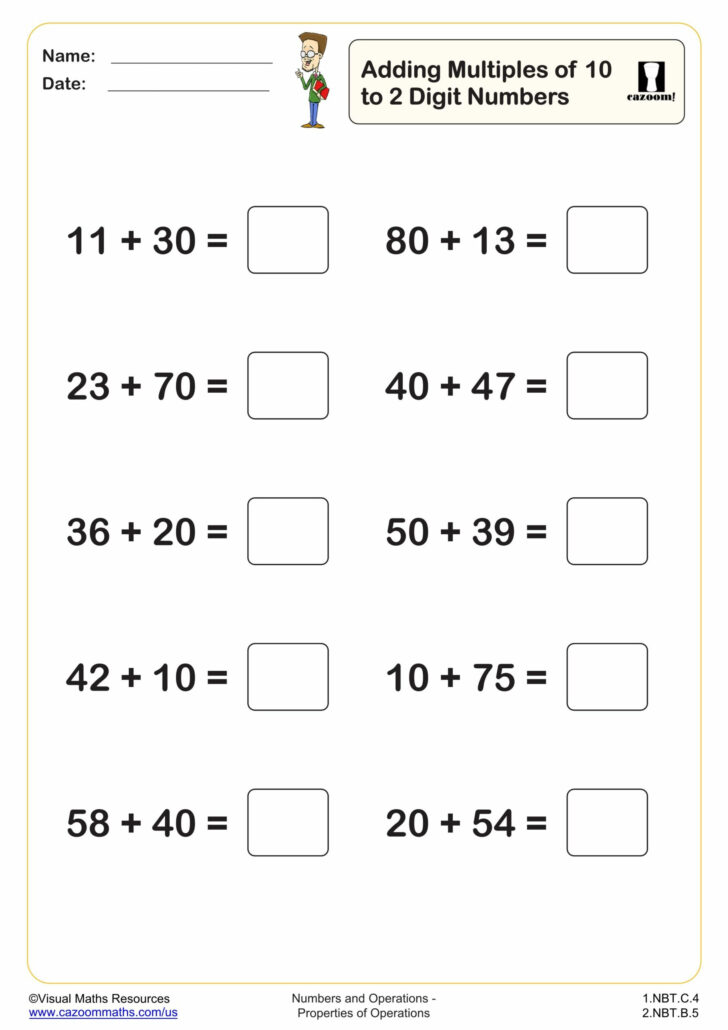 Multiples of 10 Worksheet