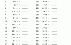 Addition Subtraction Multiplication Division Worksheets for Addition Subtraction And Multiplication Worksheets