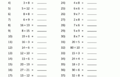 Addition Subtraction Multiplication Division Worksheets with Addition Subtraction Multiplication Division Of Integers Worksheets