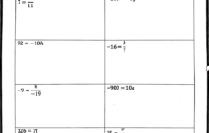 Adv Hw: 1) Mixed Multiplication &amp; Division One Step Equations 2 with One Step Equations with Multiplication and Division Worksheet