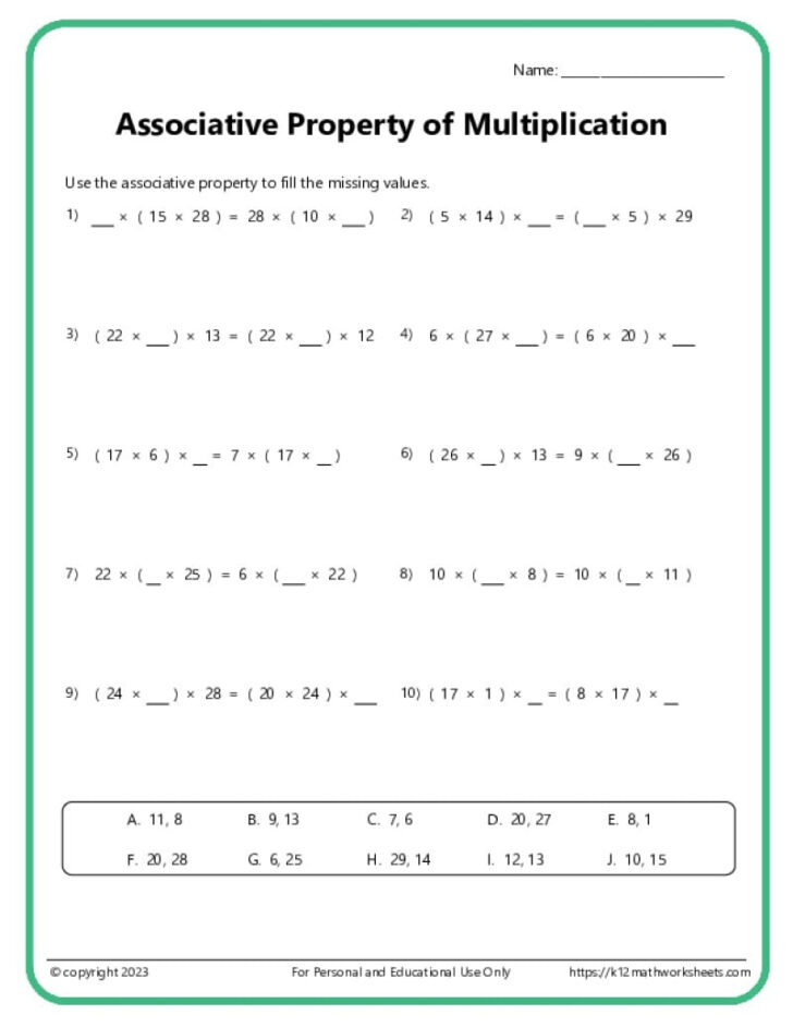 6’s Multiplication Worksheets