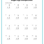 Basic Multiplication Worksheets   K12 Math Worksheets In Multiplication 6'S Worksheet