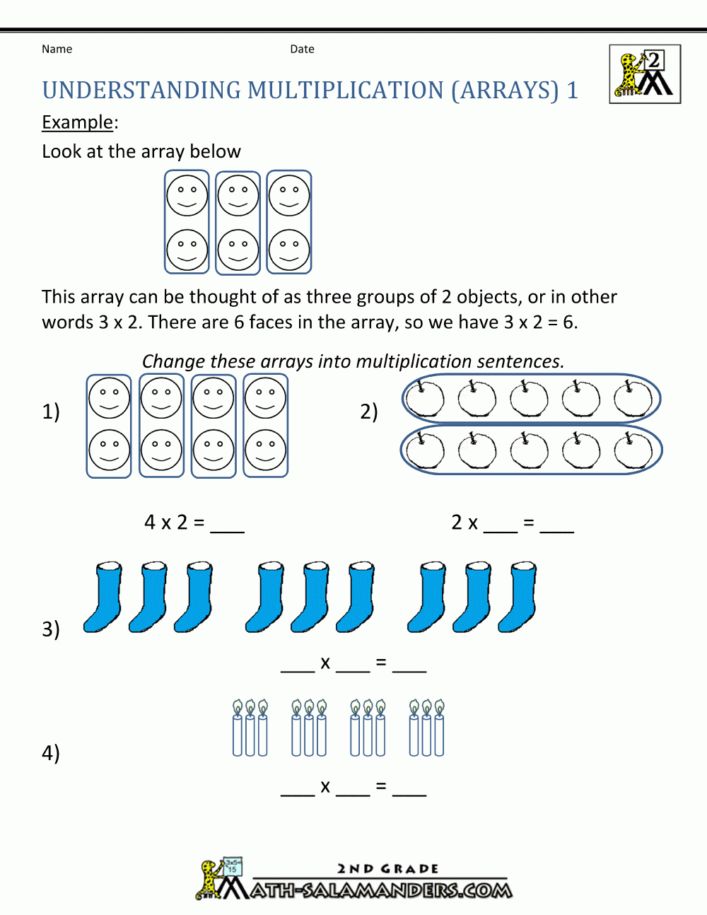 Beginning Multiplication Worksheets throughout Arrays And Multiplication Worksheets