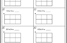 Box Method Multiplication Worksheets 3 Digit2 Digit pertaining to 3-Digit by 2-Digit Multiplication Area Model Worksheets