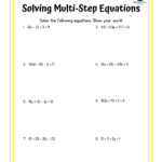 Colorful Solving Multi Step Equations Tiered Worksheets   Etsy Pertaining To Multiple Step Equations Worksheet