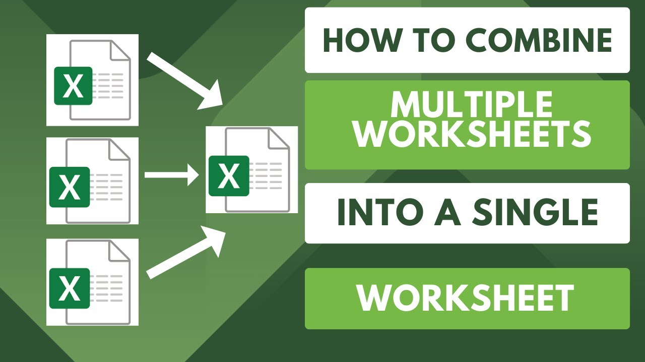 Combine Data From Multiple Worksheets Into A Single Worksheet In Excel Using Power Query #Excel pertaining to Combining Files Into One File With Multiple Worksheets
