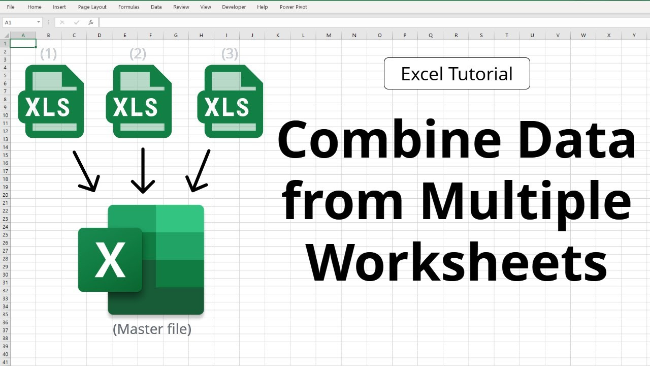 Combine Data From Multiple Worksheets Into One Sheets | Excel Tutorial within Consolidate Multiple Worksheets Into One