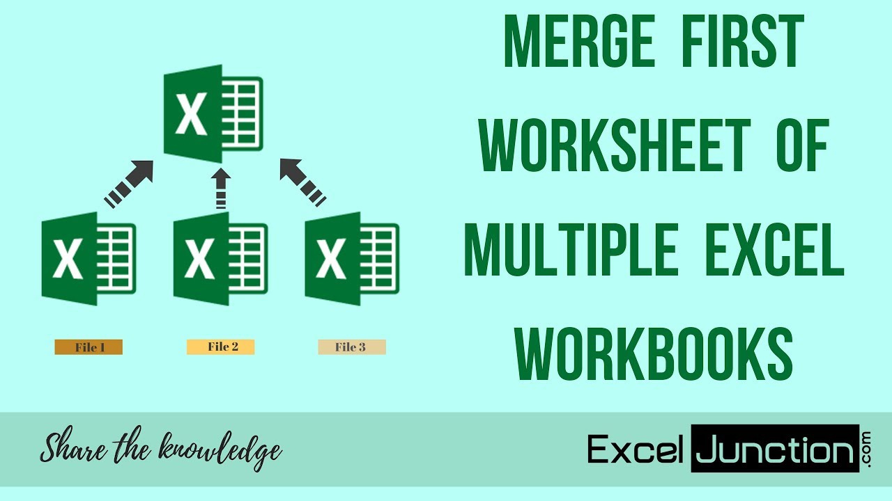 Combine Multiple Excel Workbooks Into One (Only First Sheet) | Exceljunction with regard to Merge Multiple Worksheets Into One