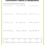 Commutative Property Of Multiplication Worksheets In Multiplication Commutative Property Worksheets
