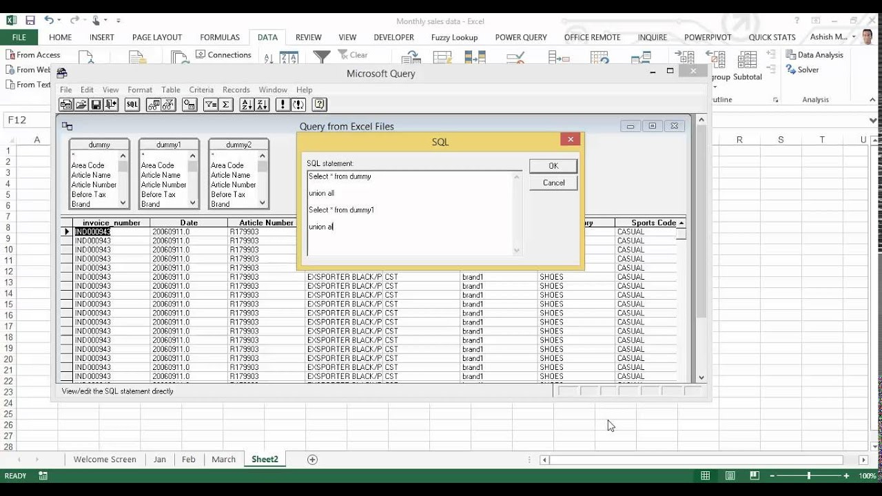 Create A Pivot Table From Multiple Worksheets Of A Workbook throughout Pivot Table Using Multiple Worksheets