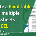 Create A Pivottable In Excel Using Multiple Worksheetschris Menard Pertaining To Create Pivot Table From Multiple Worksheets