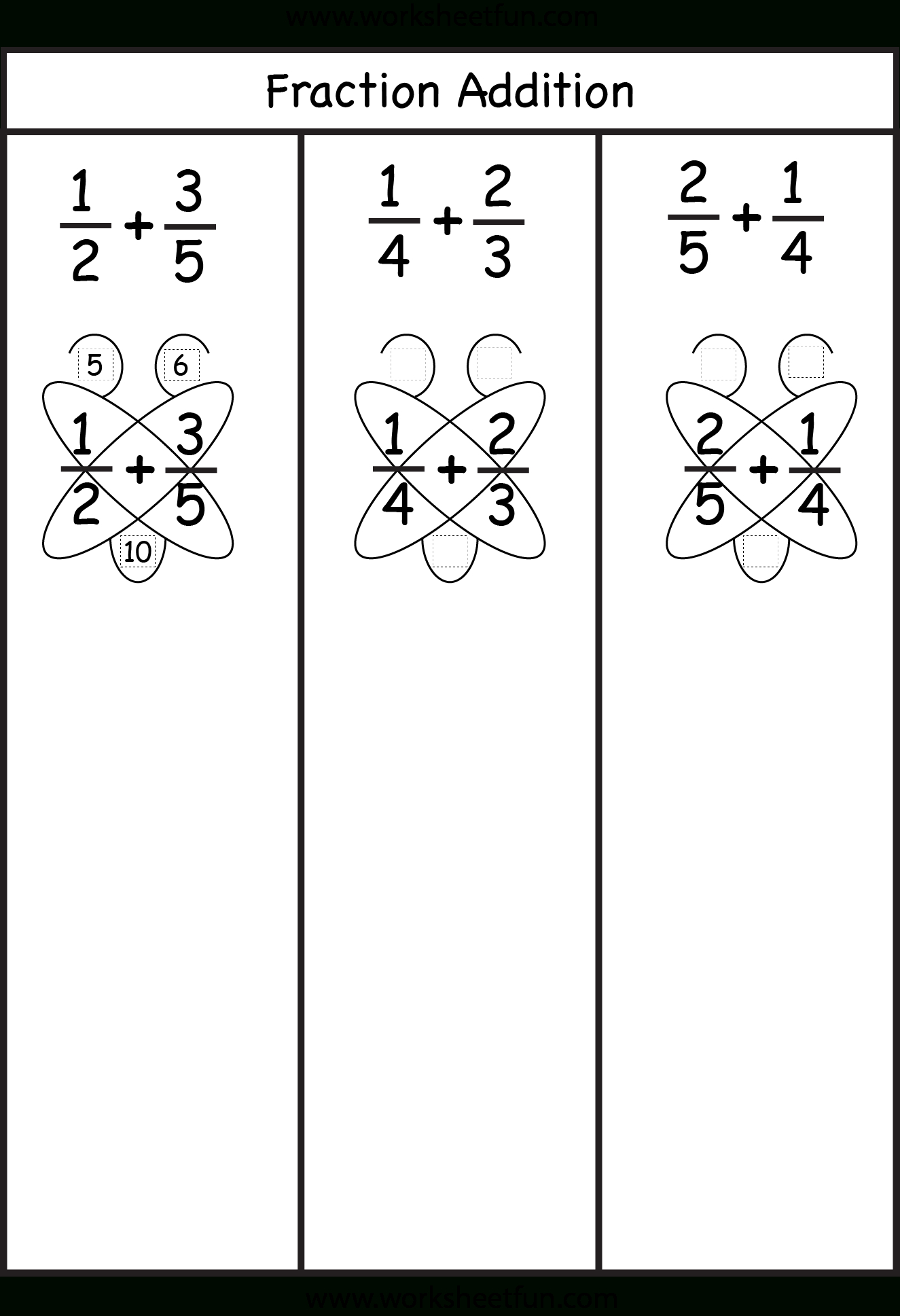 Cross Multiplying Fractions with Cross Multiplication Practice Sheet