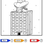 Cute Spider Man Colornumber | Colornumber Coloring Pages Within Multiplication Spiderman Color Sheets