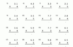 Decimal Multiplication Worksheets 5Th Grade inside 5Th Grade Math Multiplication Worksheets